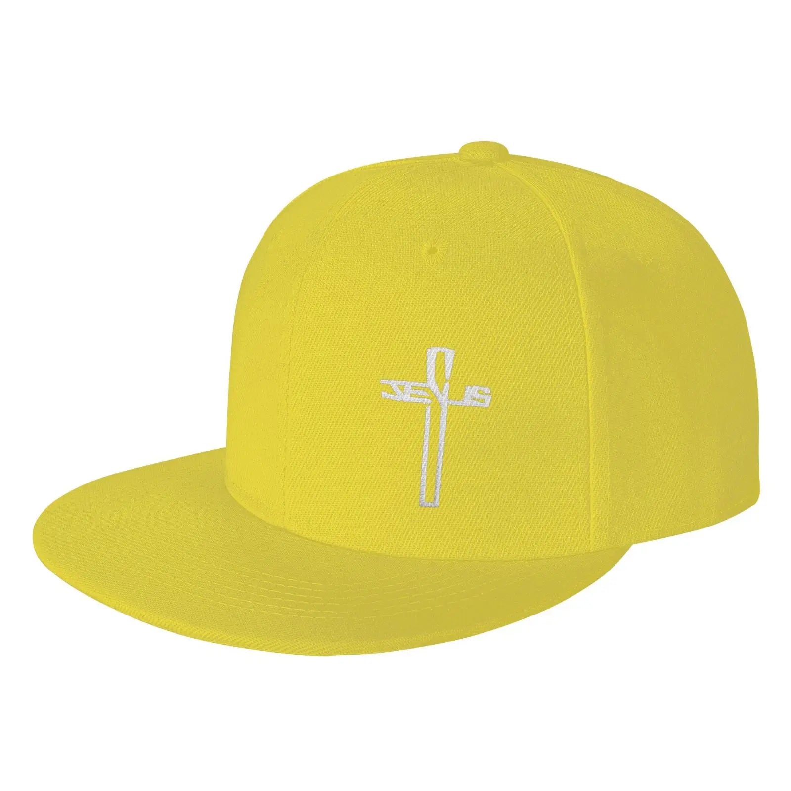 Snapback Hats for Men,Jesus Christian Cross Flat Brim Bill, Embroidery Adjustable Hip Hop Plain Baseball Cap