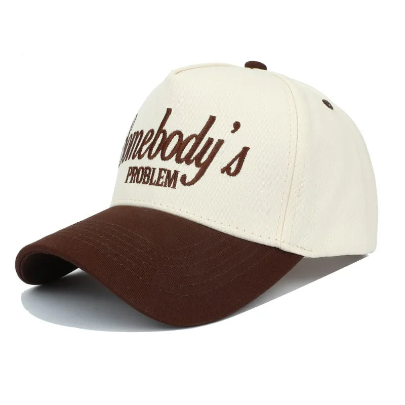 Somebody Truck Driver Hat Men and Women Adjustable Embroidered Baseball Hat Color blocked Valentine's Day Couple Hat