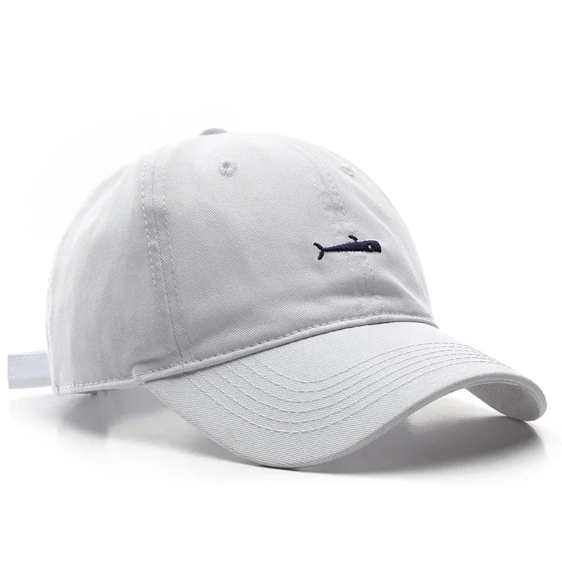 Retro Snapback Hat | Unisex Baseball Cap with Fish Embroidery | Lightweight Summer Visor | Adjustable Dad Hat for Men & Women‌