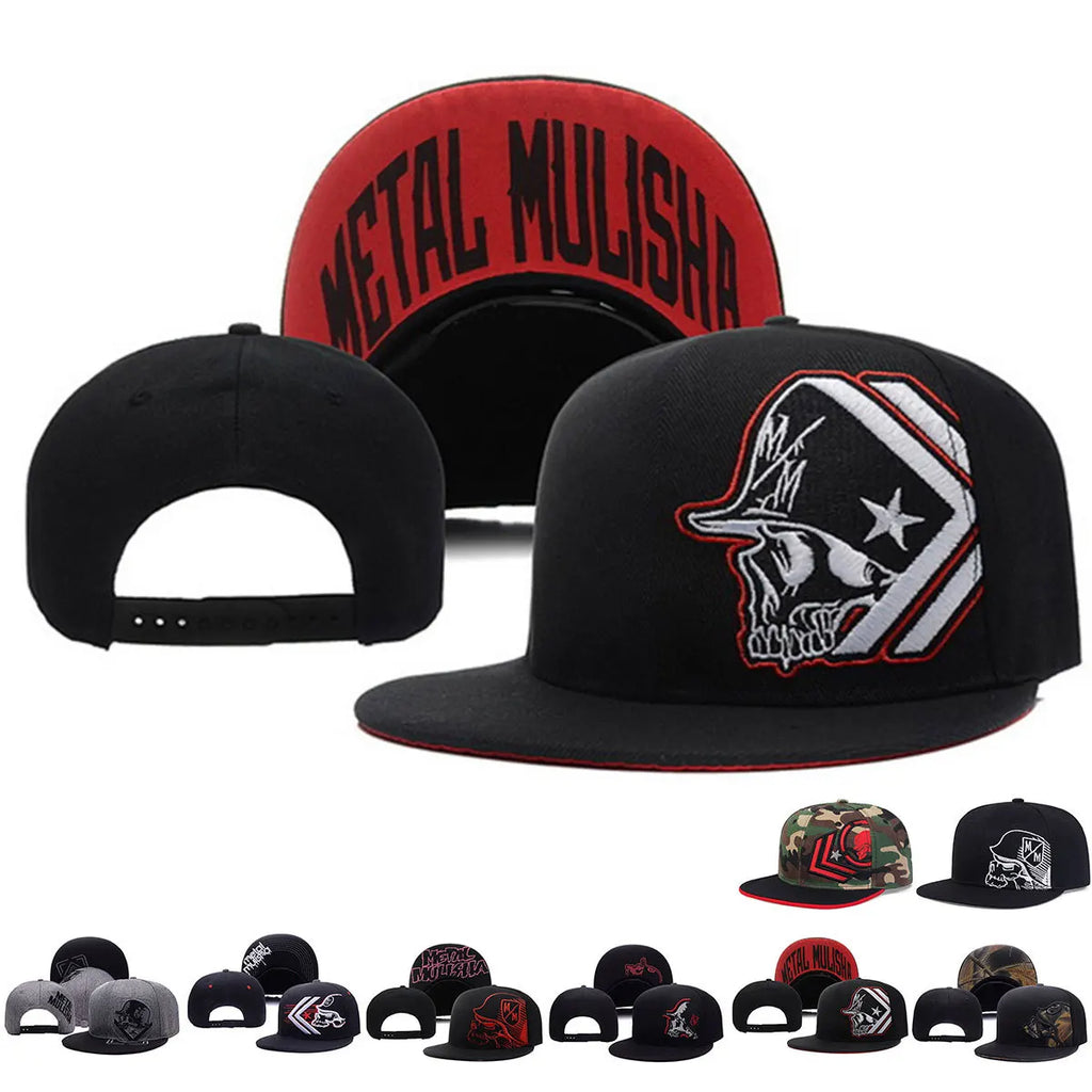 1pc Unisex Skull Embroidery Embroidery Hip-hop Hats Spring and Autumn Outdoor Adjustable Casual Baseball Caps Sunscreen Hats