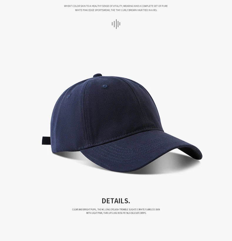 Big Size Baseball Caps Solid Color Big Head Soft Cotton Extra Large Size Women's Low Profile Golf Hats OverSize Caps For Men