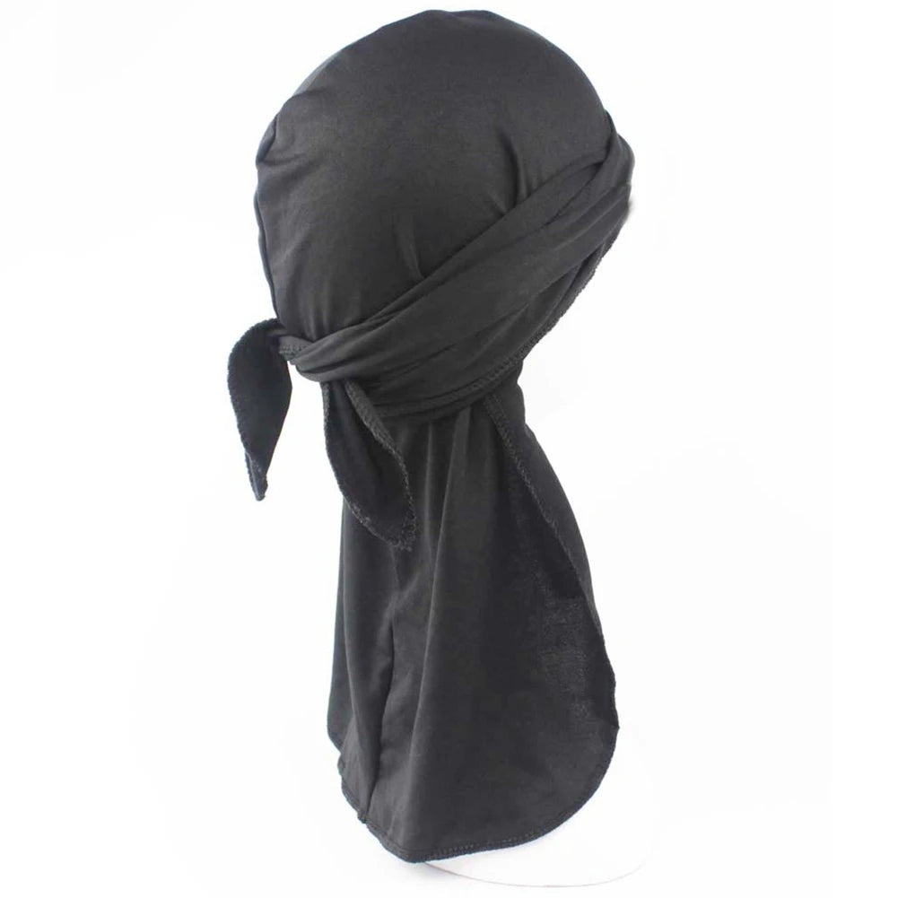 Spandex King S Durag Hat Durags Bandanna Turban Wigs Men Silky Durag Headwear Headband Black/White Hair Accessories