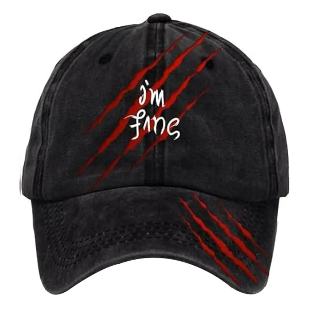 Trendy 3D Printed Halloween Hat Tie-Dye Horror Holiday Sunshade Duck Tongue Hat Anti-sun UV Protection Party Caps Outdoor