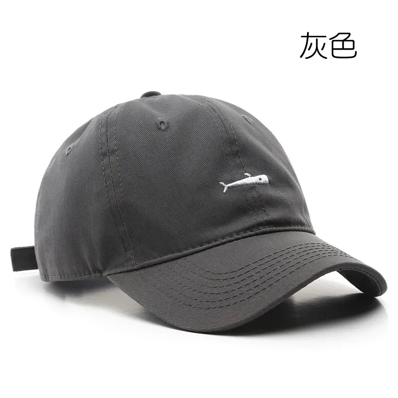 Retro Snapback Hat | Unisex Baseball Cap with Fish Embroidery | Lightweight Summer Visor | Adjustable Dad Hat for Men & Women‌