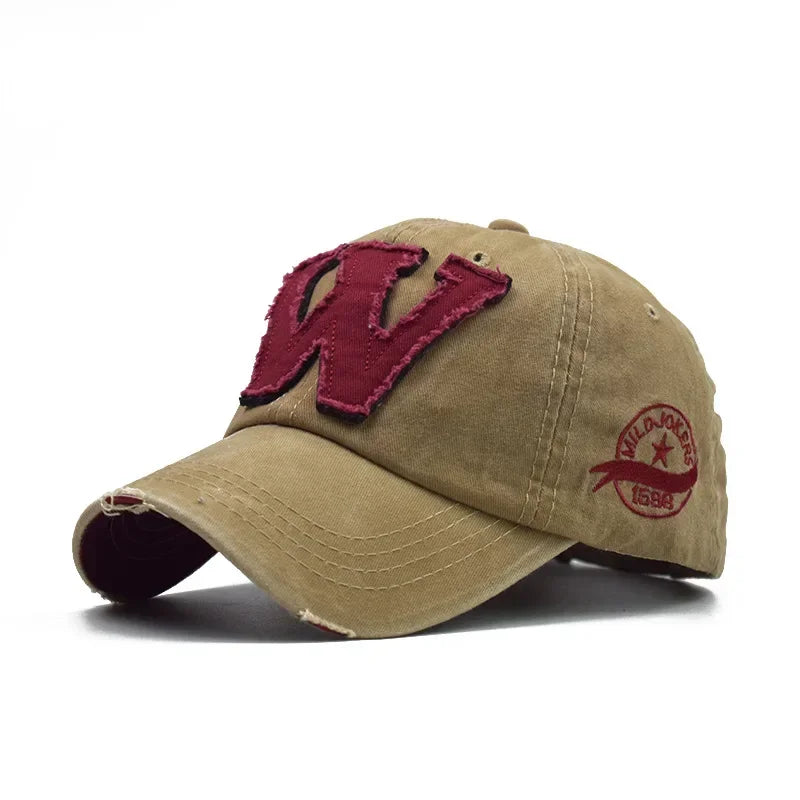 Embroidery Letter W Baseball Cap Snapback Caps Bone casquette Hat Distressed Wearing Fitted Hat For Men Custom Hats
