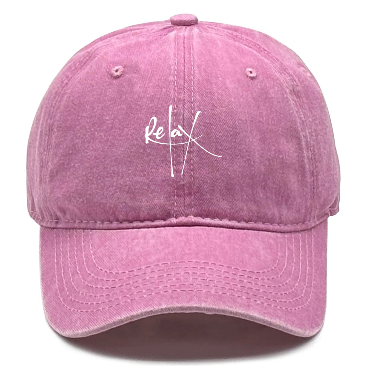 Relax Print Snapback Baseball Caps Mesh Hat Casual Slouchy Adjustable Caps Ideal Choice For Outdoor Sports One Size Fits All