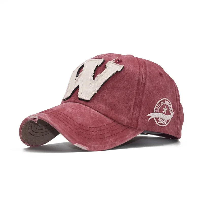 Embroidery Letter W Baseball Cap Snapback Caps Bone casquette Hat Distressed Wearing Fitted Hat For Men Custom Hats