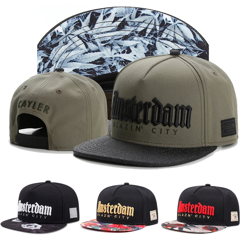 2025 Trendy Fashion New Flat brimmed Hat Men's Personalized HipHop Hat Women's Outdoor Leisure Cycling Sunshade Hat Baseball Hat