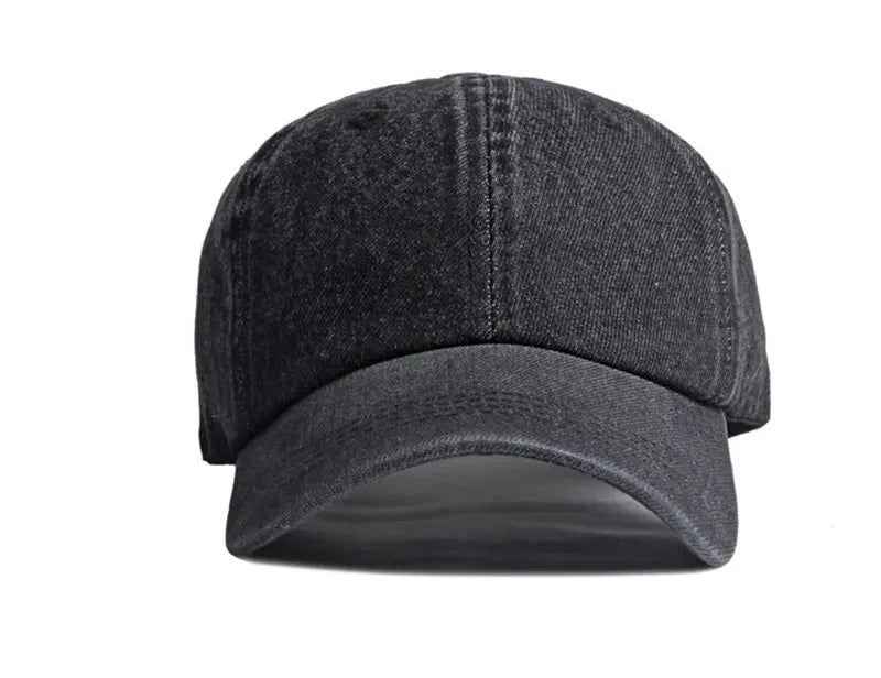 Unisex Solid  Denim Baseball Cap Blank Washed  Jean Hat Casquette Adjustable Snapback Hats Caps For Men And Women