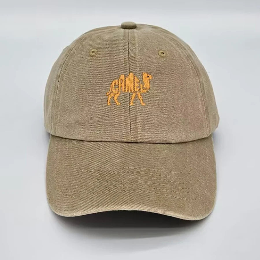 Camel Embroidered Exquisite Animal vintage cotton Baseball caps Men Women Washed Hat Sports Fishing Dad Summer Peaked cap
