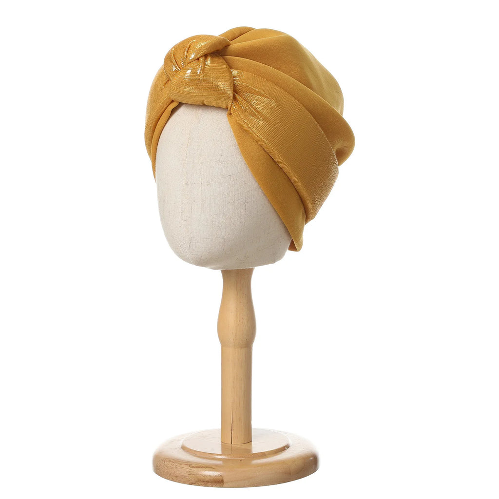 Bonnet For Women Cap Turban Folded Bud Exquisite Headscarf Casual Comfortable Fashion Versatile Warm Cross Hat Edge Wrinkle Lace