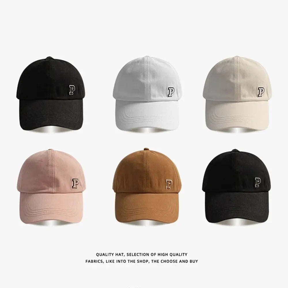 Sports Hat Empty Top Cap Embroidered Letter Cotton Tied Ponytail Braid Girl Baseball Hat Sun Hat Korean Style Caps Baseball Cap