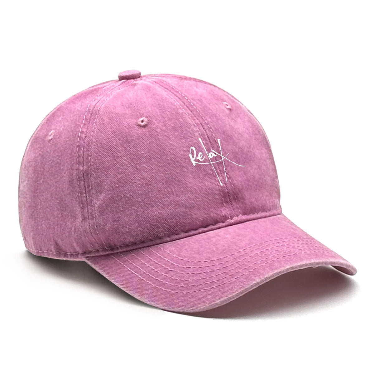Relax Print Snapback Baseball Caps Mesh Hat Casual Slouchy Adjustable Caps Ideal Choice For Outdoor Sports One Size Fits All