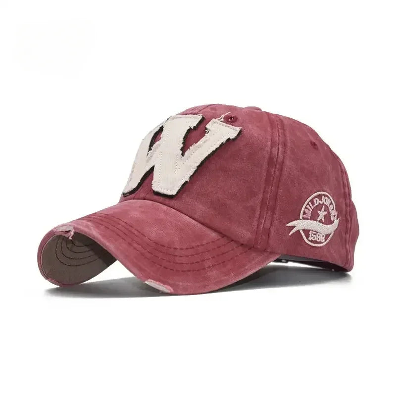 Embroidery Letter W Baseball Cap Snapback Caps Bone casquette Hat Distressed Wearing Fitted Hat For Men Custom Hats