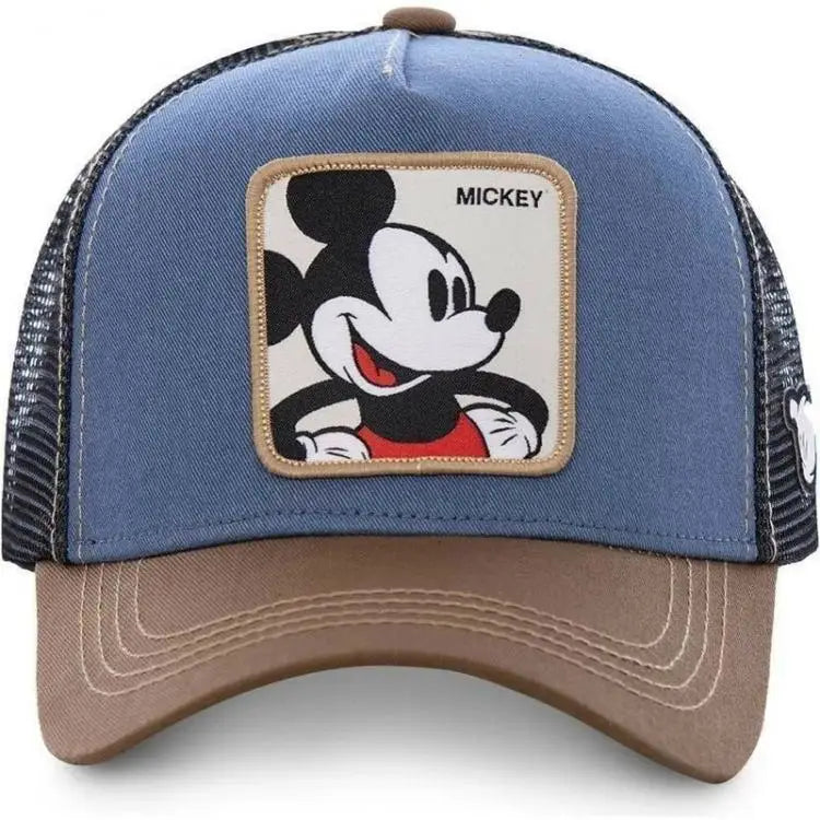 Mickey Cartoon Baseball Cap Cute Donald Duck Cotton Snapback Mesh Trucker Hat Hiphop Sun Protection Unisex Boy Girl Gifts