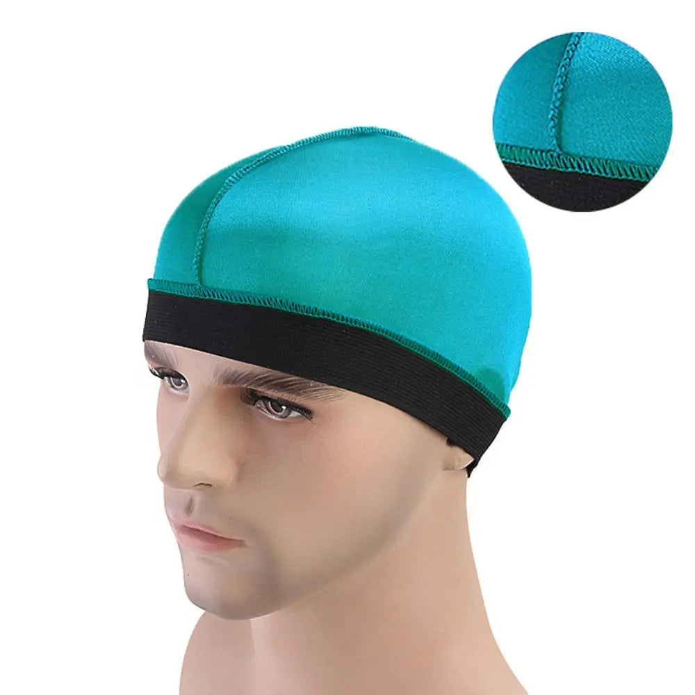 1PC Men Multicolo Durag Hat Wave Caps Head Wrap Solid Color Elastic Breathable Beanie Headwrap Bonnet Durag Cap For Male