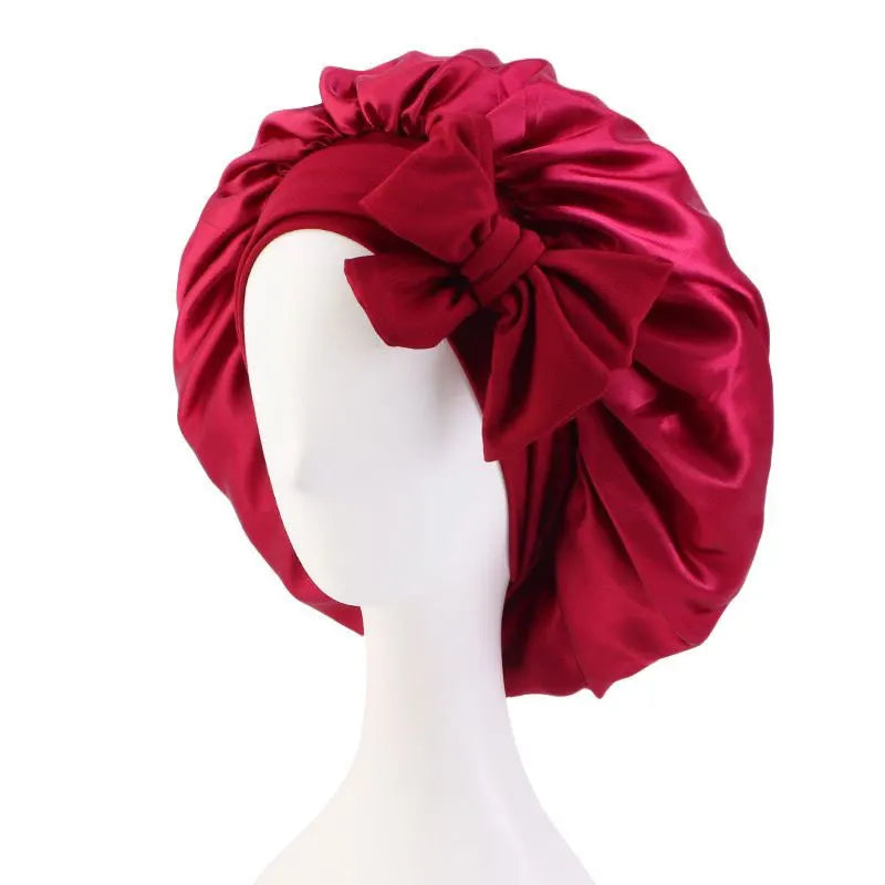 Women Hair Bonnet for Sleeping Bonnets Larger Sleeping Hat with Elastic Tie Band Adjustable for Women Curly Natural Hair