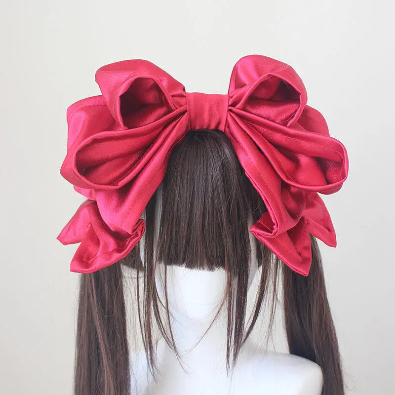 Gothic Bonnet Fedoras Hat Gorgeous Lolita Anime Lace Bow Flat Hats Exhibition Cosplay Show Lace Hair Accessories Flat Cap Gorras