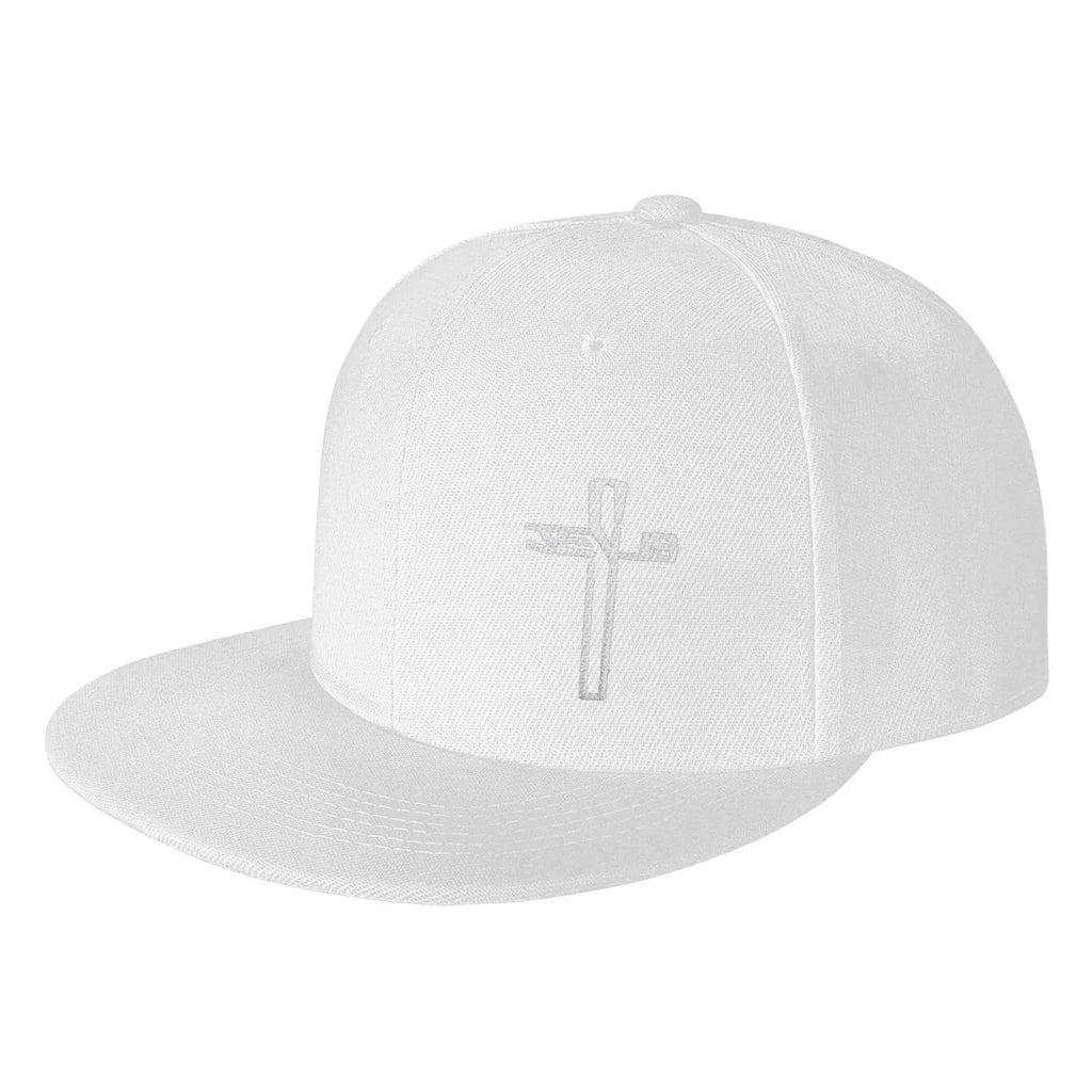 Snapback Hats for Men,Jesus Christian Cross Flat Brim Bill, Embroidery Adjustable Hip Hop Plain Baseball Cap