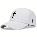 1pc autumn and winter casual simple hip hop faith cross embroidery baseball cap, Halloween party fashion accessory, sunshade lig