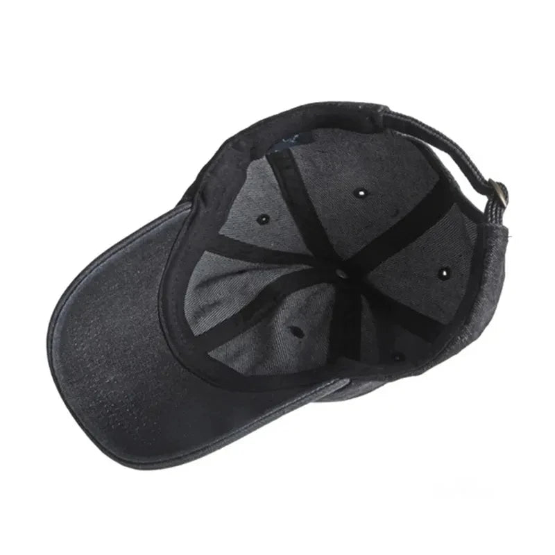 Unisex Solid  Denim Baseball Cap Blank Washed  Jean Hat Casquette Adjustable Snapback Hats Caps For Men And Women