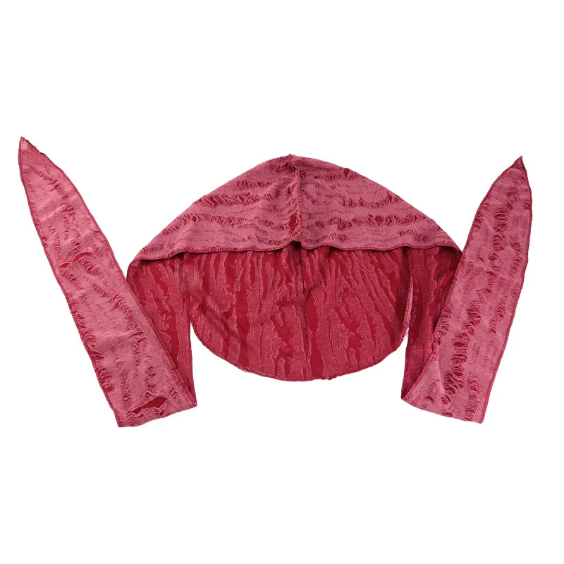 Durag Long Tail Cotton Ribbon Pirate Hat Scarf Retro Broken Hole Durag Chemo Caps Turban Hair Band Bandanas Headwrap