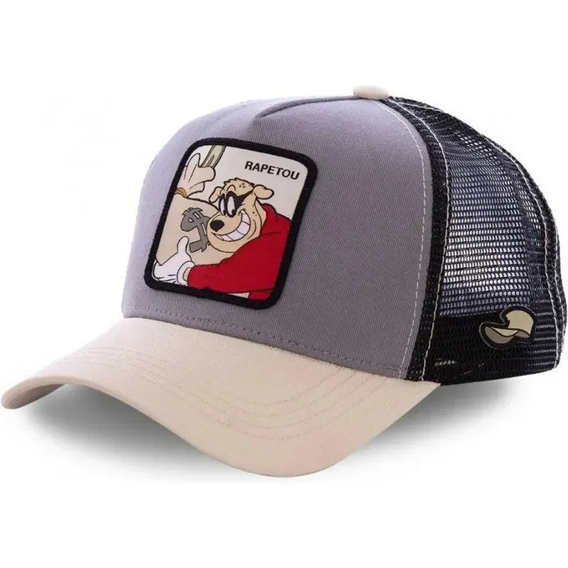Anime Cartoon Snapback Baseball Cap for Men and Women High Quality Cotton Hip Hop Dad Hat Trucker Mesh Hat Dropshipping