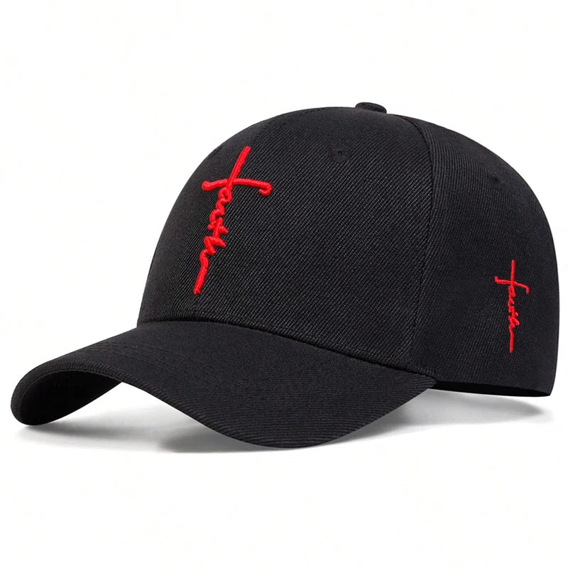 Casquette de Baseball Broderie Fashion Faith Hommes Femmes Printemps Été Chapeaux de Soleil Coton Snapback Unisexe Hip Hop Casquettes Trucker Gorras