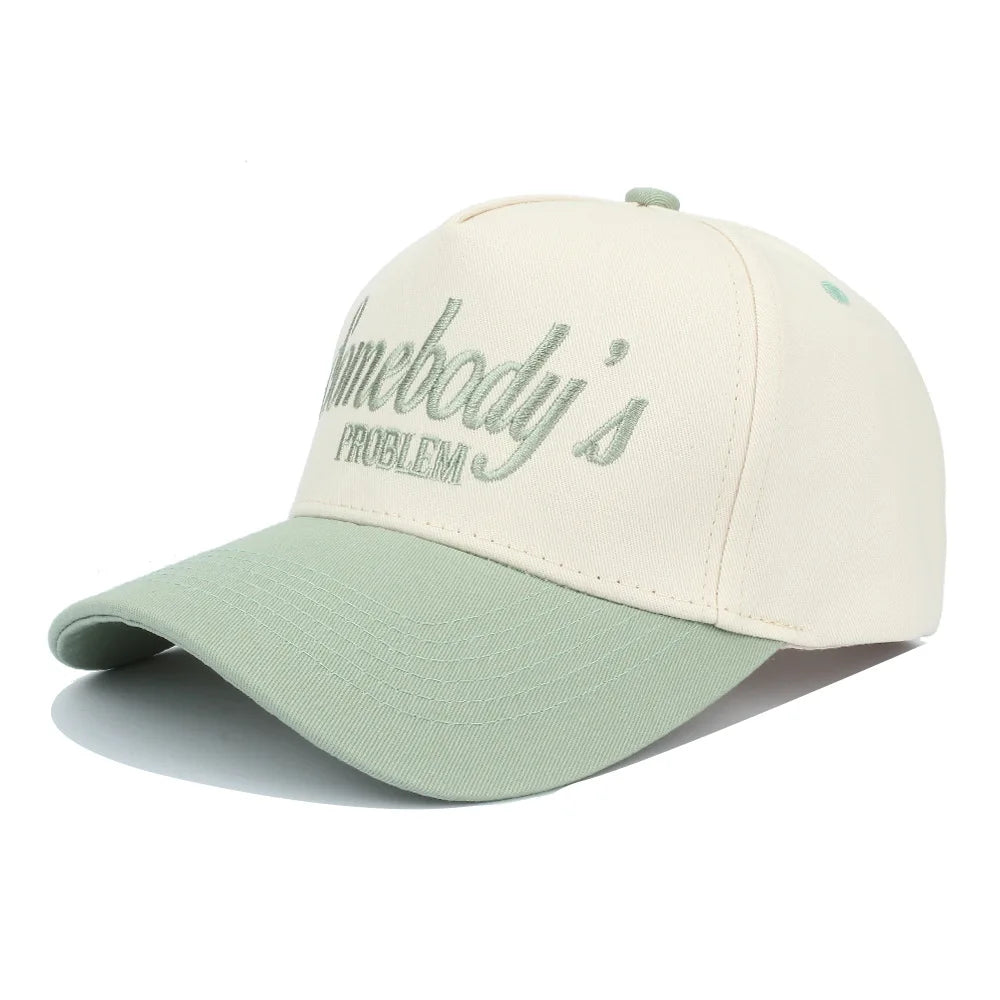 Somebody Truck Driver Hat Men and Women Adjustable Embroidered Baseball Hat Color blocked Valentine's Day Couple Hat