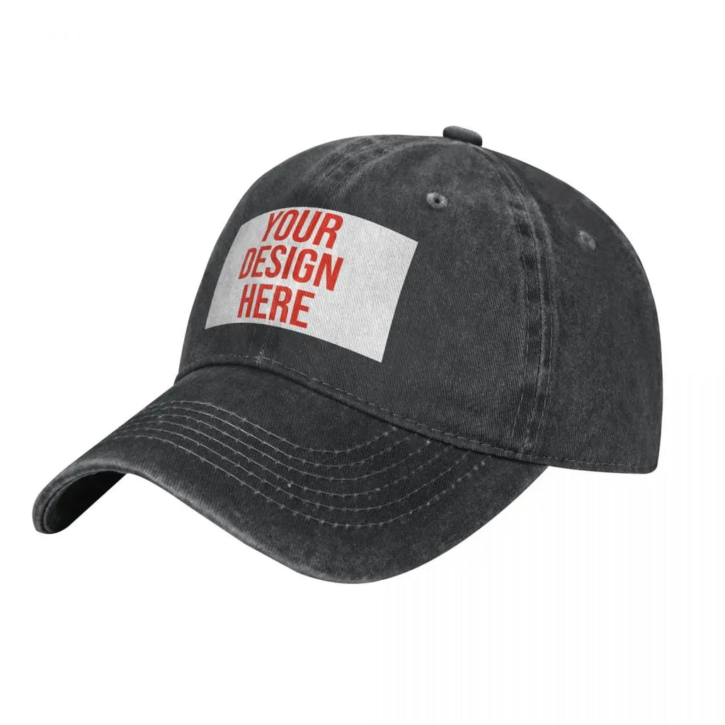 Customized Your OWN Design Baseball Caps Fashion Distressed Washed DIY Photo or Logo Picture Men Women Outdoor Golf Caps Hat