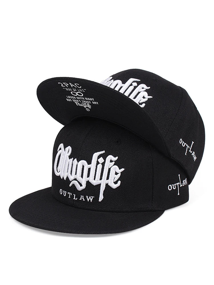 2025 Fashion Fastball CAP Thuglife Embroidery Hiphop Baseball Cap Snapback Hat Adult Outdoor Casual Sun Casual Bone Dropshipping