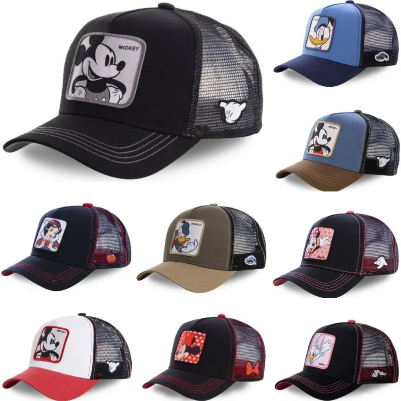 High Quality Cartoon Styles Anime  Snapback Cotton Baseball Cap Men Women Hip Hop Dad Hat Trucker Mesh Hat Dropshipping