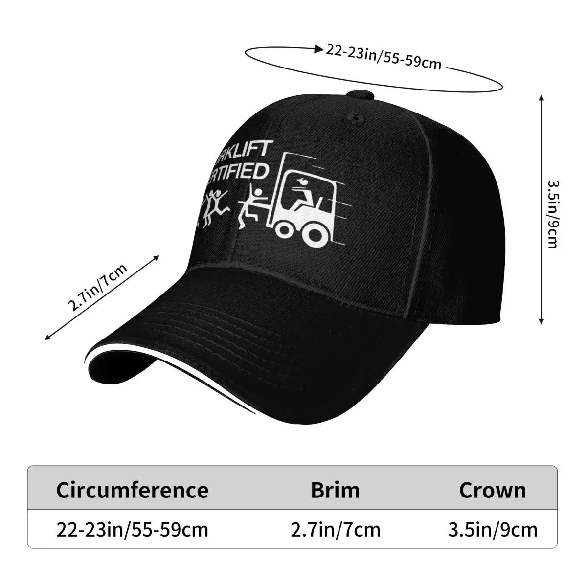 Baseball Caps Funny Forklift Operator Forklift Certified Casquette Outdoor Unisex Spring Caps