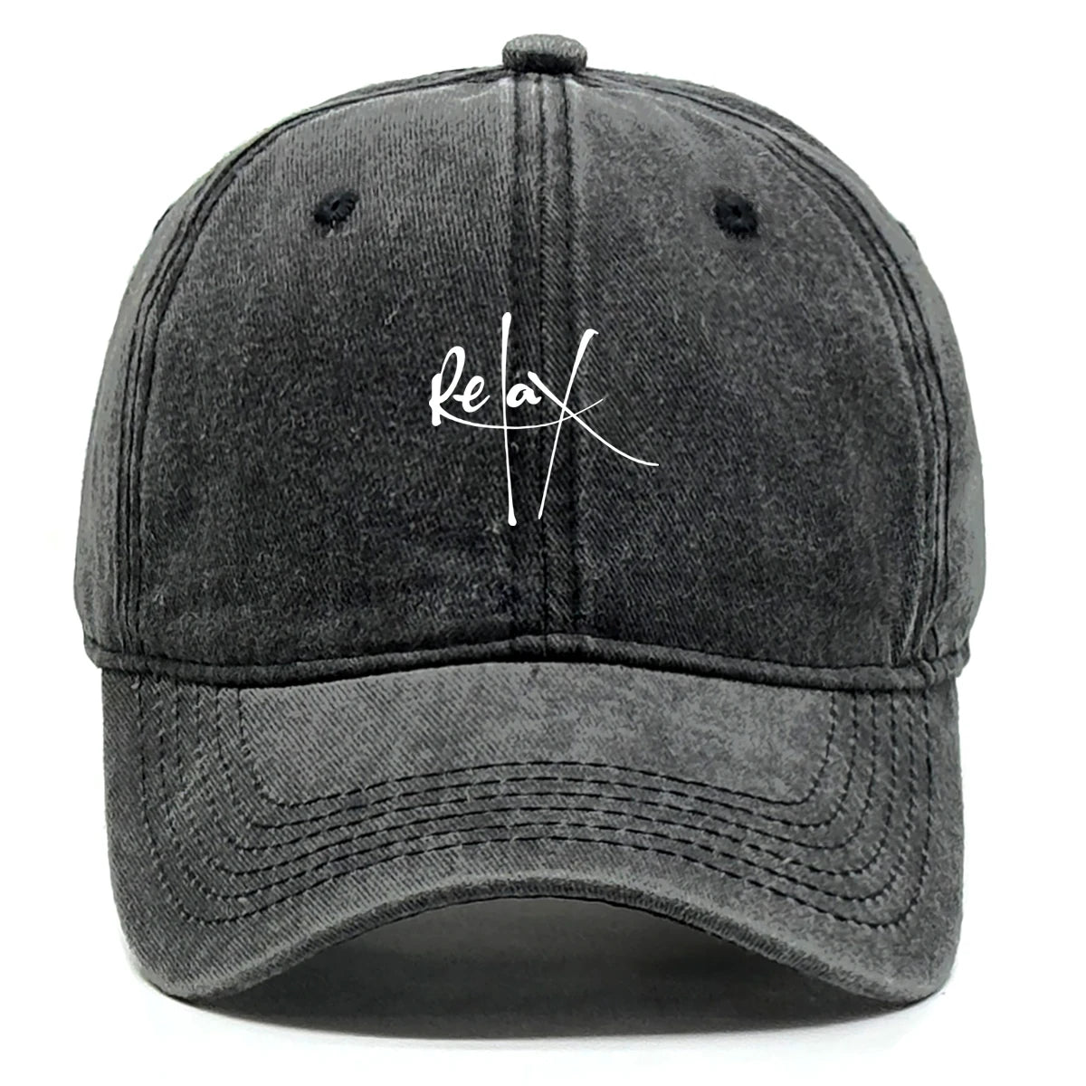 Relax Print Snapback Baseball Caps Mesh Hat Casual Slouchy Adjustable Caps Ideal Choice For Outdoor Sports One Size Fits All
