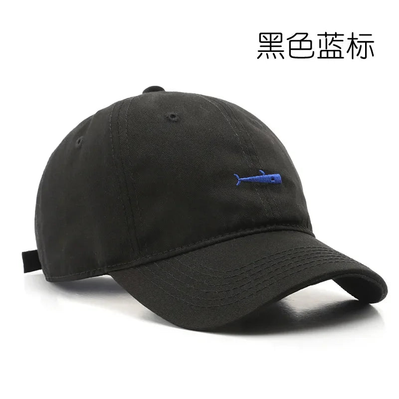 Retro Snapback Hat | Unisex Baseball Cap with Fish Embroidery | Lightweight Summer Visor | Adjustable Dad Hat for Men & Women‌