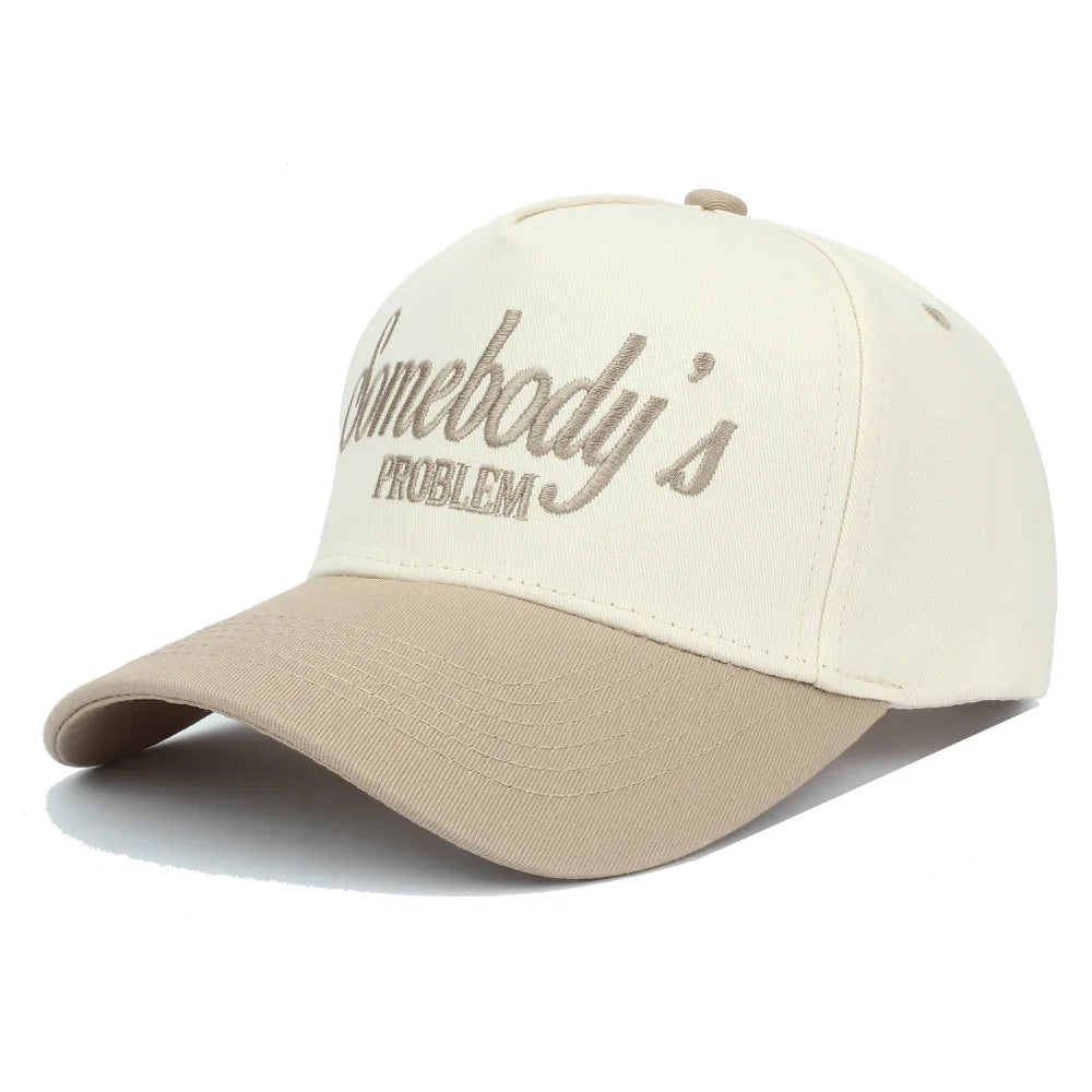 Somebody Truck Driver Hat Men and Women Adjustable Embroidered Baseball Hat Color blocked Valentine's Day Couple Hat