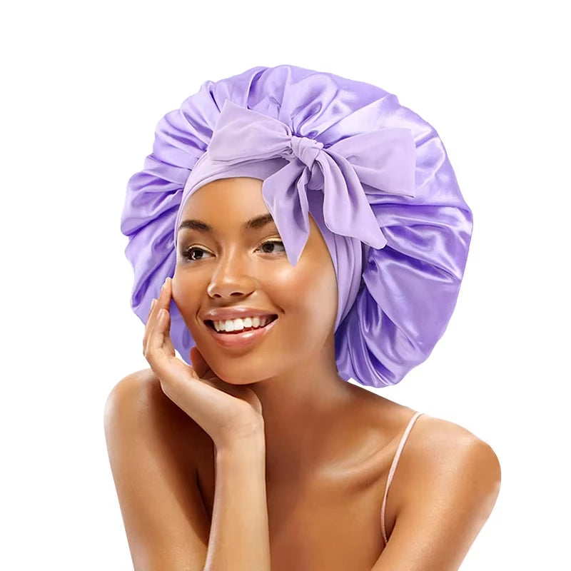 Satin Bonnet Silk Bonnet Adjustable Bonne For Sleeping Hair Bonnet With Tie Band Bonnets For Women Men