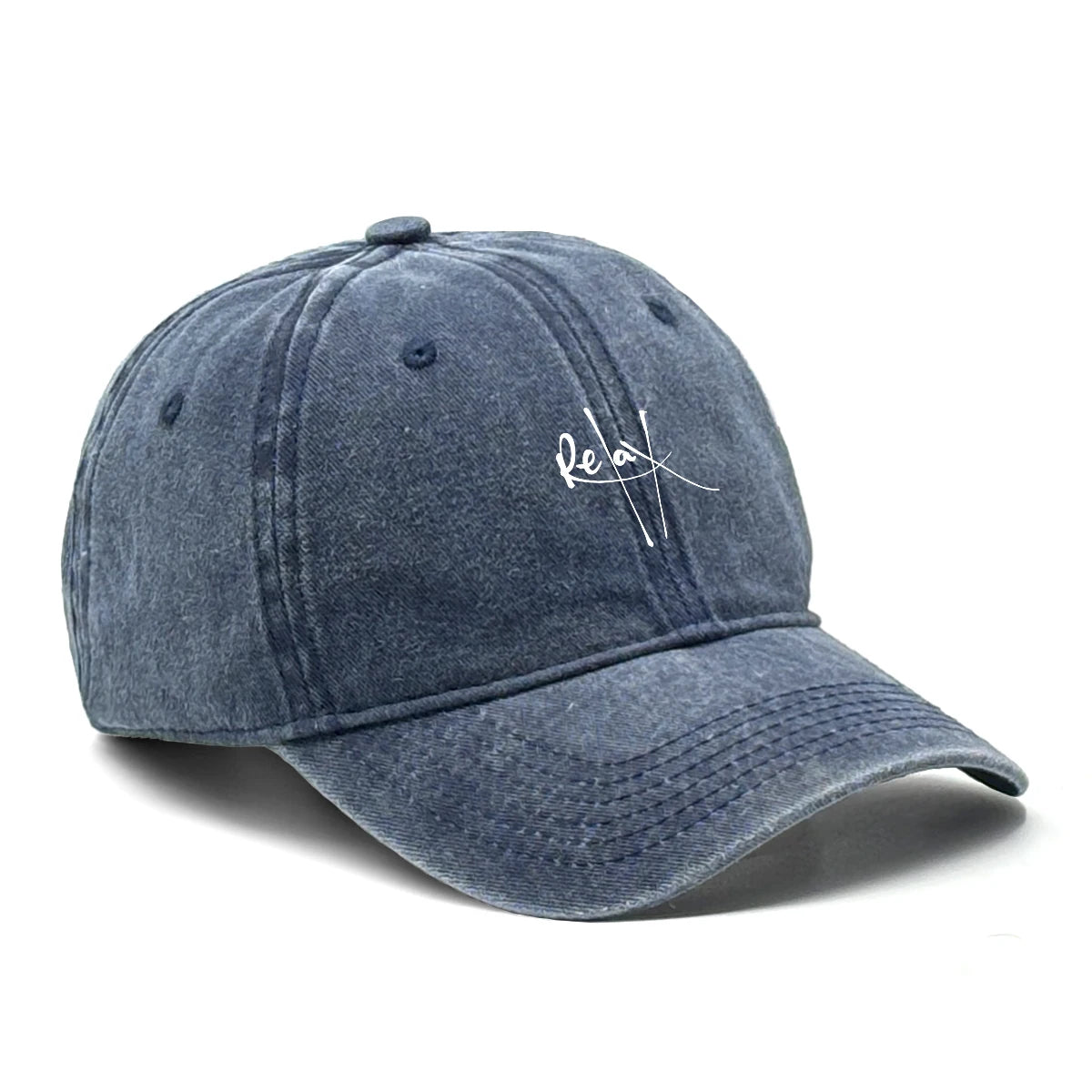 Relax Print Snapback Baseball Caps Mesh Hat Casual Slouchy Adjustable Caps Ideal Choice For Outdoor Sports One Size Fits All