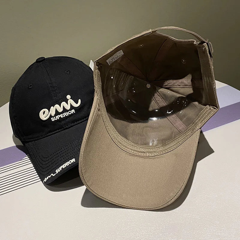 Trendy Embroidered Baseball Cap - Cotton Fabric,inner Lining, Unisex Style for Daily Wear