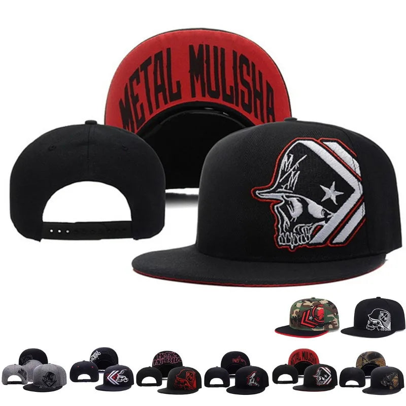 1pc Unisex Skull Embroidery Embroidery Hip-hop Hats Spring and Autumn Outdoor Adjustable Casual Baseball Caps Sunscreen Hats