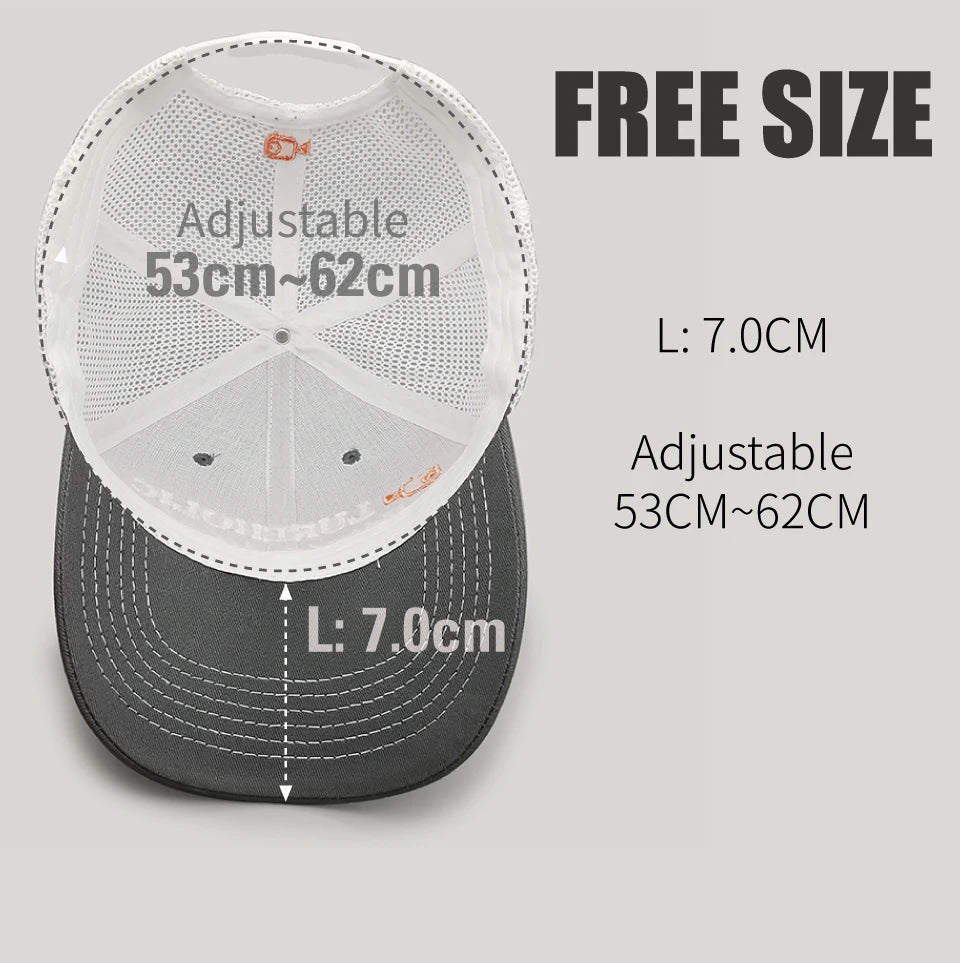 Lureholic 2/3 Mesh Fabric Lure Fishing Cap Man Woman Hat breathable Baseball Cap