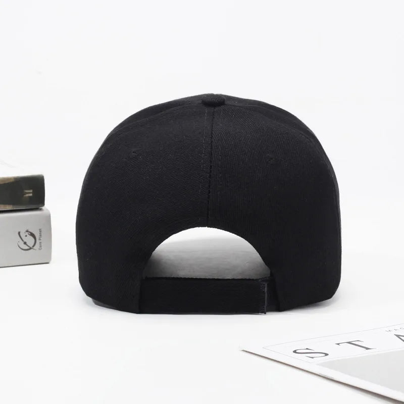 Black Cap Solid Color Baseball Cap Snapback Caps Casquette Hats Fitted Casual Gorras Hip Hop Dad Hats For Men Women Unisex