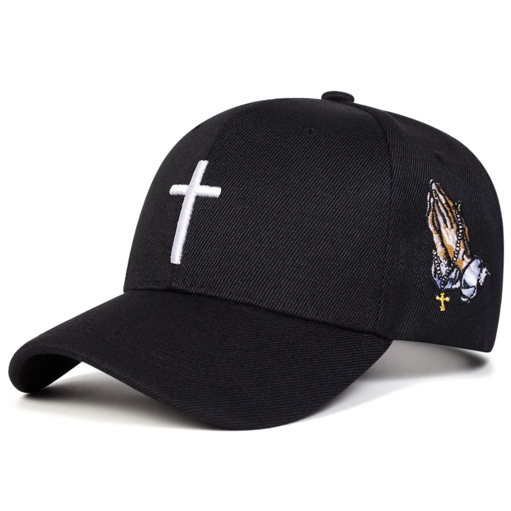 Unisex Cross Embroidery Baseball Caps Spring Autumn Outdoor Adjustable Casual Hats Sunscreen Hat Sports Cap