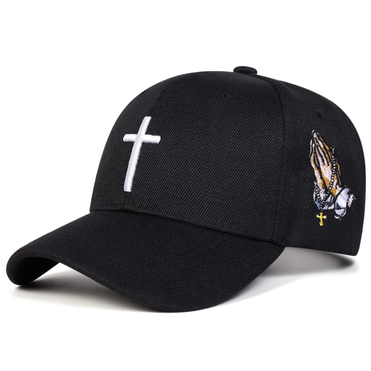 Unisex Cross Embroidery Baseball Caps Spring Autumn Outdoor Adjustable Casual Hats Sunscreen Hat Sports Cap