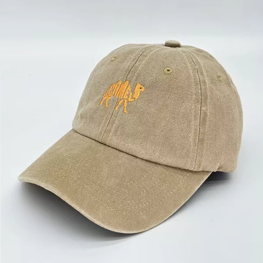 Camel Embroidered Exquisite Animal vintage cotton Baseball caps Men Women Washed Hat Sports Fishing Dad Summer Peaked cap