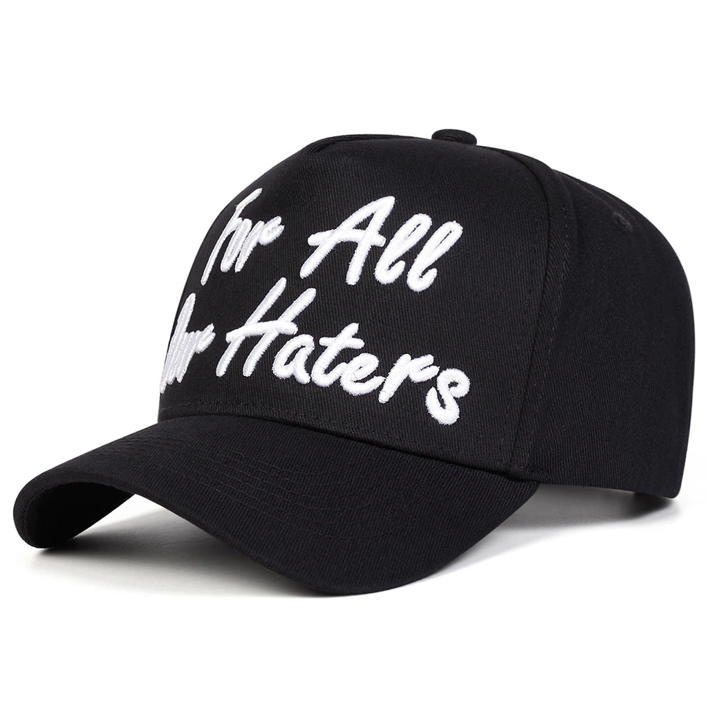 Unisex FOR ALL OUR HATERS Embroidery Baseball Caps Spring Autumn Outdoor Adjustable Casual Hats Sunscreen Hat Sports Cap
