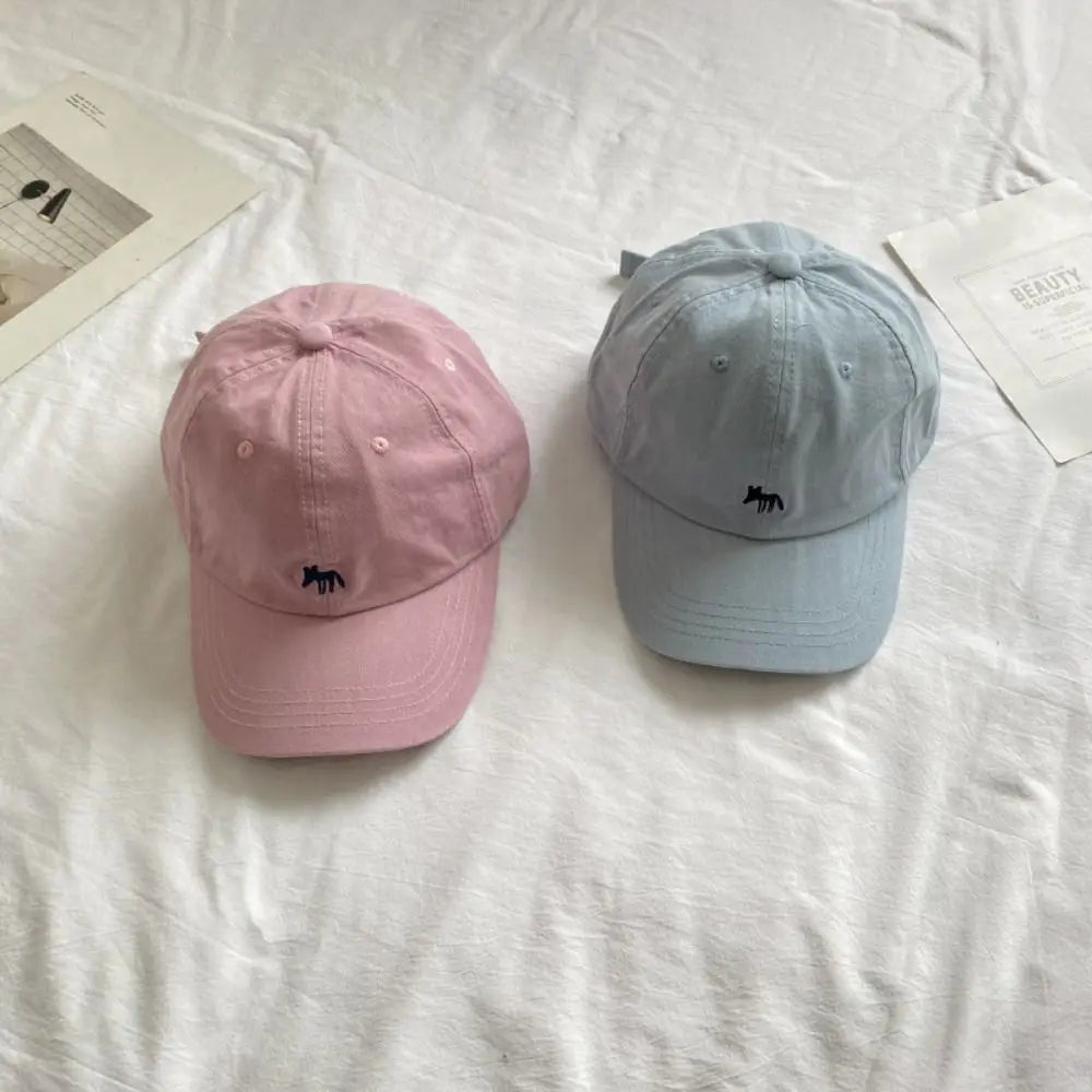 Fashion Embroidered Embroidery Baseball Cap Animals Cotton Canvas Baseball Hat Peaked Cap Sun Cap Sun Hat Girl