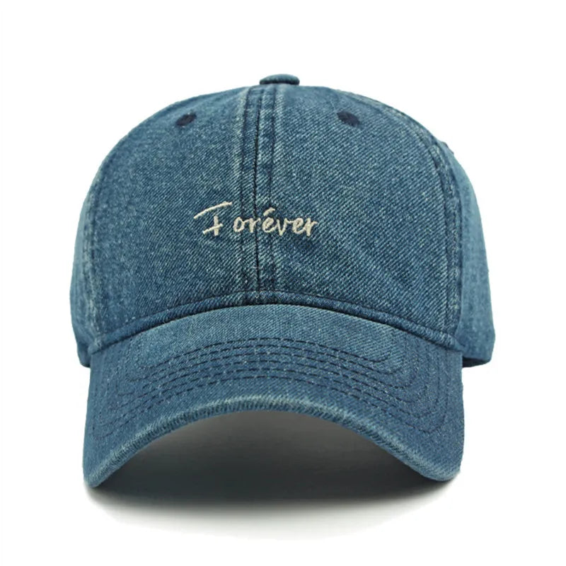 Snapback Cap Spring Summer Washable Denim Embroidery Baseball Caps For Men And Women 모자 골프용품 땡처리 кепка casquette gorras hombre