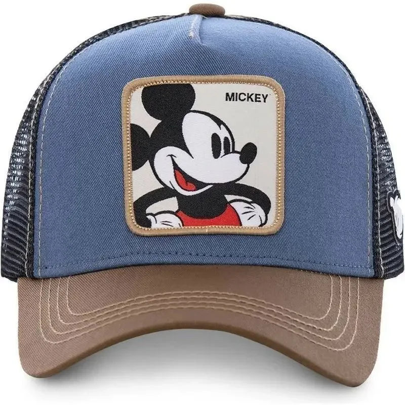 Mickey Cartoon Baseball Cap Cute Donald Duck Cotton Snapback Mesh Trucker Hat Hiphop Sun Protection Unisex Boy Girl Gifts