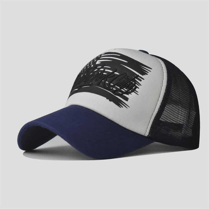 Cotton Embroidered Baseball Cap Summer Color Matching Mesh Cap Men And Women Outdoor - Caps Fitted Little Rock Caps Fitted Little RockCaps Fitted Little Rock